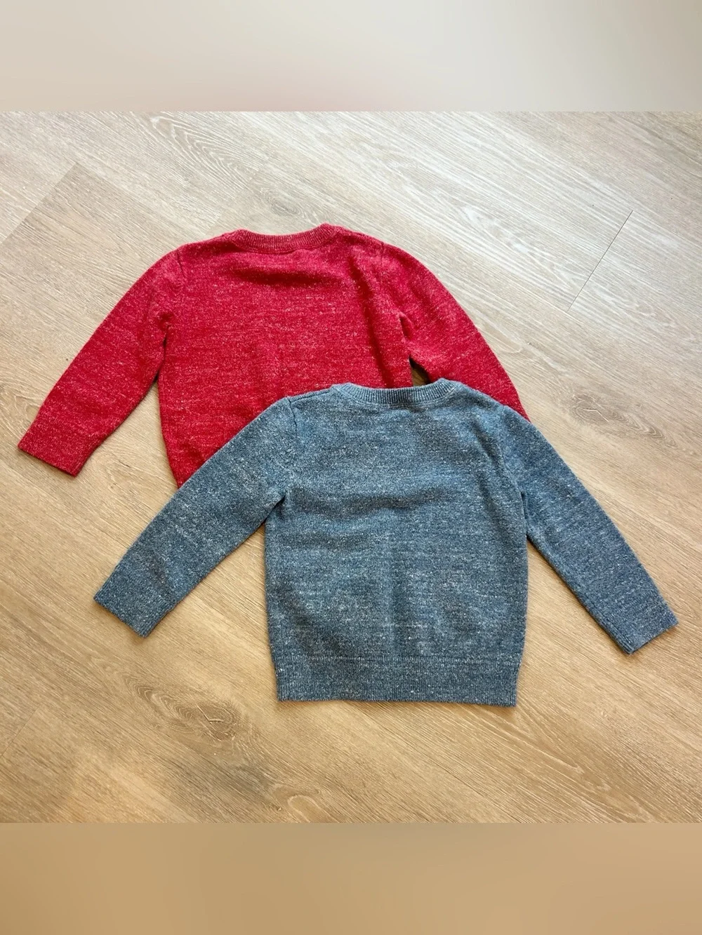Baby Gap 2T red and blue heathered knit sweaters